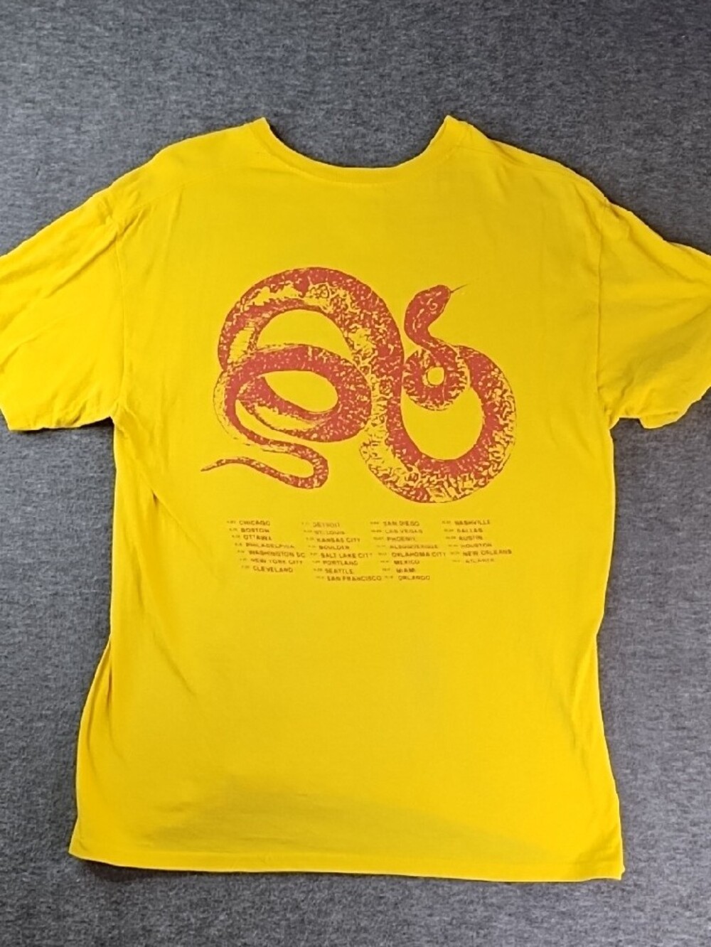 Post Malone Stoney Tour Men's Yellow Graphic Tee